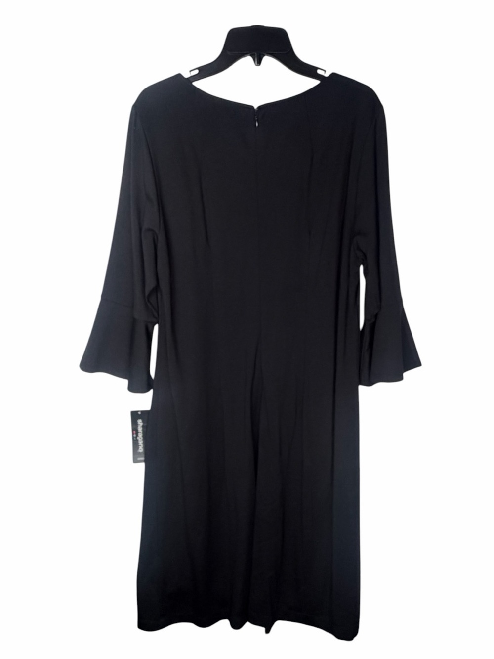 Sharagano NWT Women’s Black Midi Pleated 3/4 Sleeve Shift Dress In Size 16W - Picture 14 of 15
